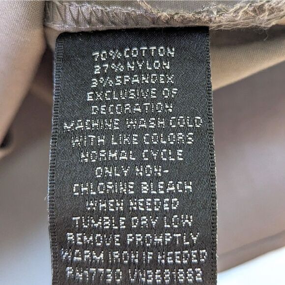 Mossimo Grey Green Stretch Cotton Pleated Trim Sleeveless Tank Top size L - Picture 10 of 10